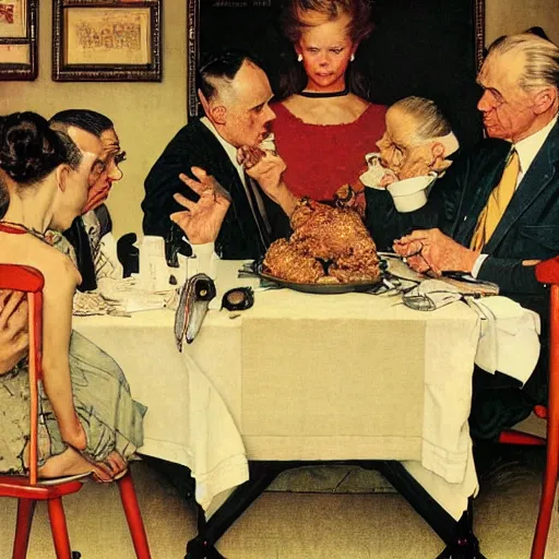 Image similar to the art of the deal by norman rockwell