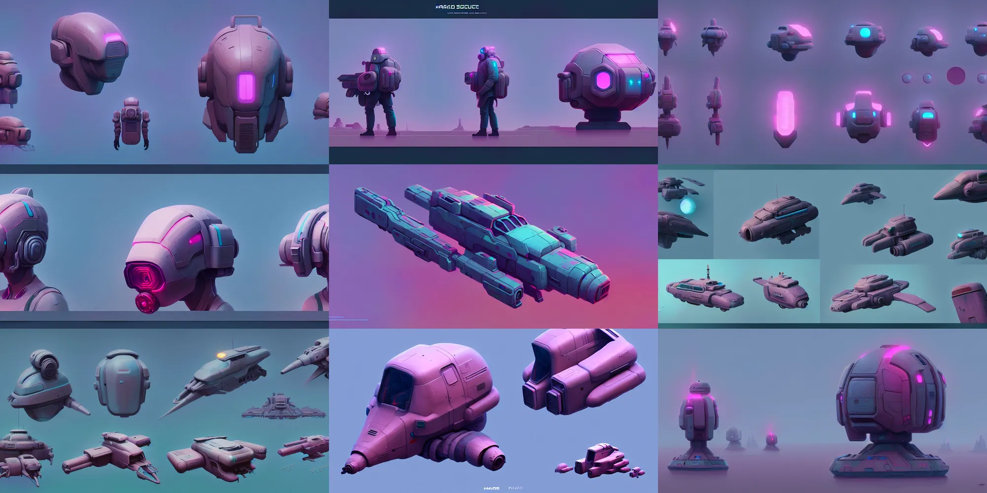 Prompt: hard surface shape form exploration, detailed, artstation, 8 k, sci - fi, pastel colors, props, panel, concept, simon stalenhag