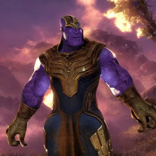 Prompt: Thanos in Skyrim