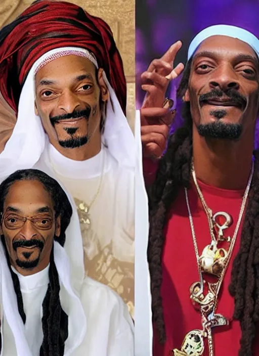 Image similar to snoop dogg as prophet mohammed