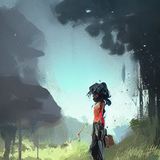 Prompt: a portrait of a character in a scenic environment by Ismail Inceoglu