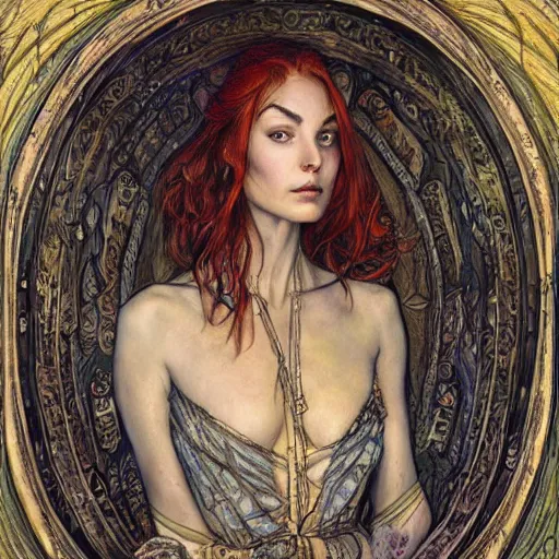 Image similar to a painting in the style of donato giancola, and in the style of charlie bowater, and in the style of arthur rackham. symmetry, smooth, sharp focus, semi - realism.