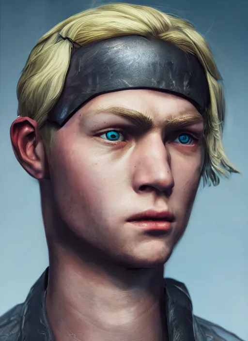 Prompt: An epic fantasy comic book style portrait painting of a young blonde thief, unreal 5, DAZ, hyperrealistic, octane render, cosplay, RPG portrait, dynamic lighting