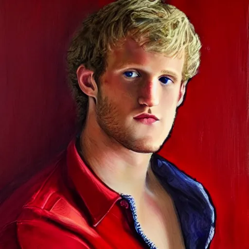 Prompt: logan paul wearing a red dress, realistic, detailed, portrait,