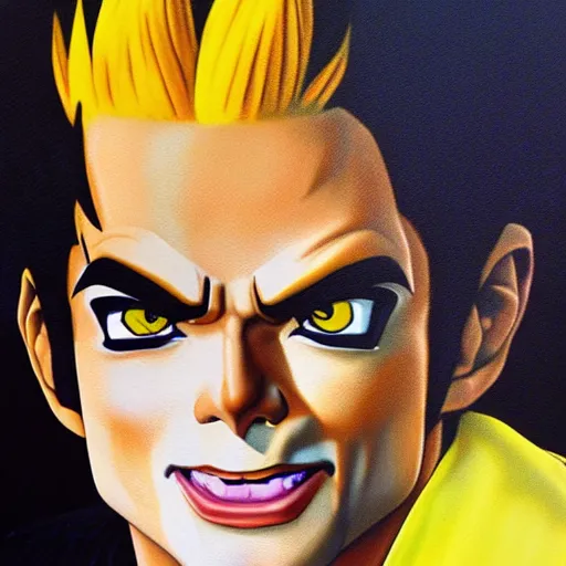 Image similar to ultra realistic portrait painting of michael jackson as vegeta, art by akira toriyama, 4 k, dragon ball artstyle, cel shaded, highly detailed, epic lighting