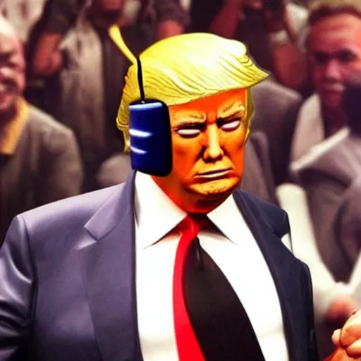 Prompt: donald trump as mortal kombat character,