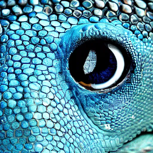 Prompt: a beautiful dragon's eyes, bule, 8 k, stunning, highly detailed, super macro, surrealist, close - up view,