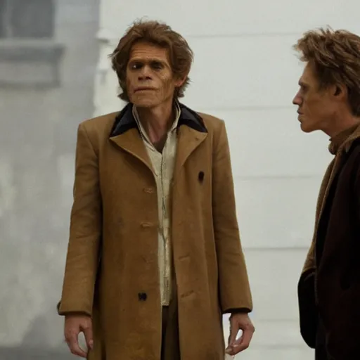 Image similar to willem dafoe in the role of hermione jean granger, film still