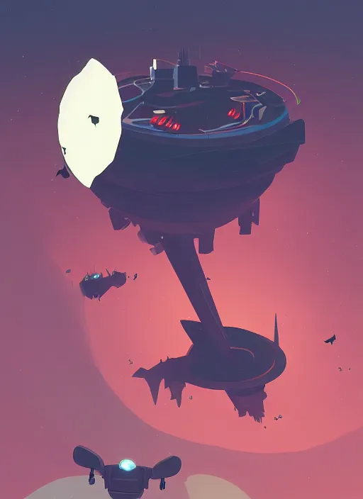 Image similar to drawing of an alien looking object with bats flying around it, concept art by james gilleard, artstation, cubo - futurism, 2 d game art, official art, concept art