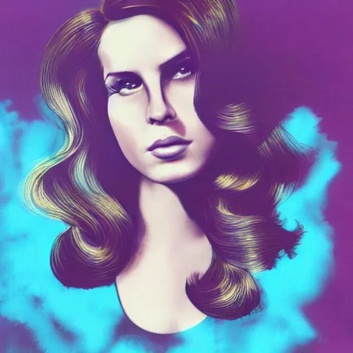 Prompt: Lana del rey album cover, photorealistic