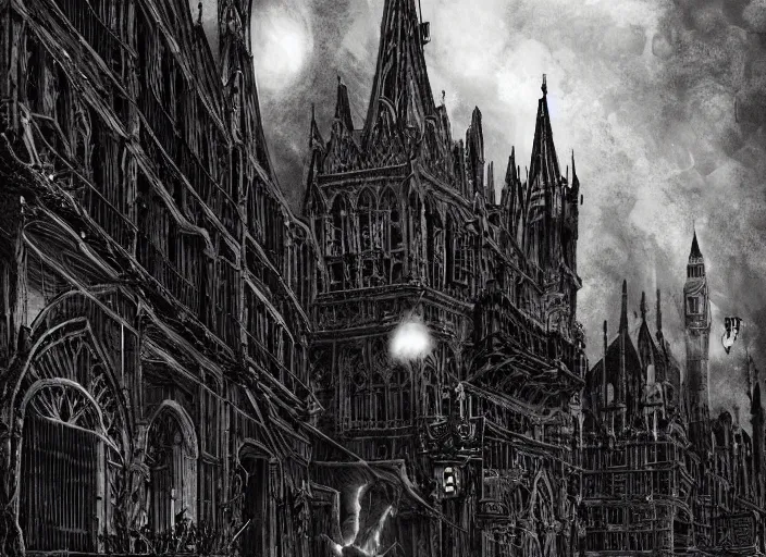 Prompt: vampires attacking london, gothic, horror, realistic, intricate, detailed, scary, beautiful, trending on artstation, masterpiece