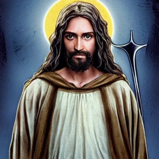 Image similar to Jesus in lord of the rings