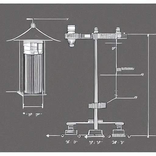 Prompt: technical drawing of a compliant mechanism