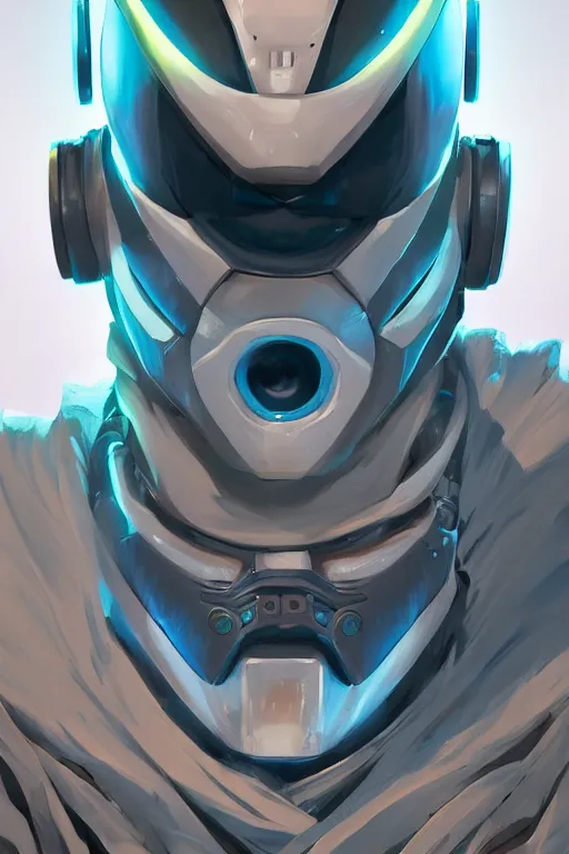 Image similar to epic mask helmet robot ninja portrait stylized as fornite style game design fanart by concept artist gervasio canda, behance hd by jesper ejsing, by rhads, makoto shinkai and lois van baarle, ilya kuvshinov, rossdraws global illumination radiating a glowing aura global illumination ray tracing hdr render in unreal engine 5