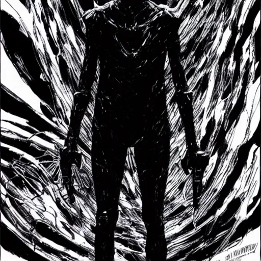 Image similar to Jerome Powell looking sinister, by Tsutomu Nihei, highly detailed