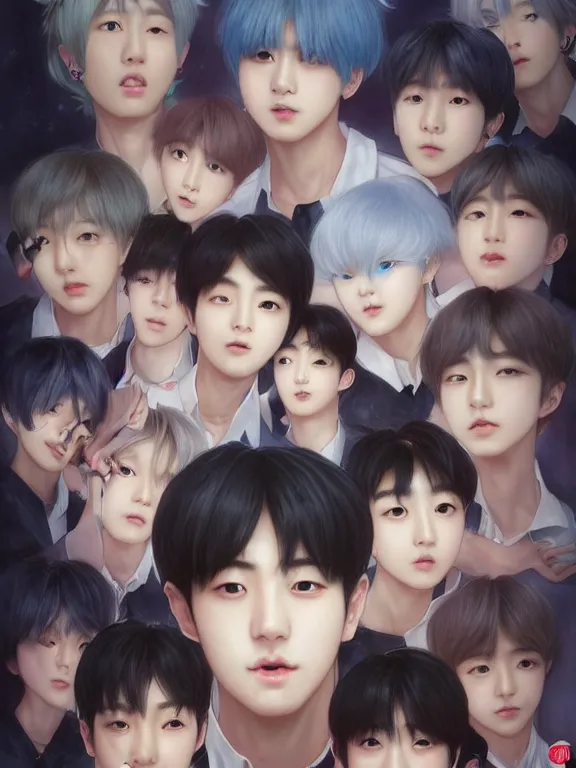 Image similar to Full shot of Kpop boy idol with an eyeball instead of head performing on stage. Orb Head. Sphere Head. Eyeball Head. BTS. Eye exam. Friendly horror. Realistic. Wonho. y Ruan Jia and Artgerm and Range Murata and WLOP and Ross Tran and William-Adolphe Bouguereau. Key Art. Fantasy Illustration. award winning, Artstation, intricate details, realistic, Hyperdetailed, 8k resolution.