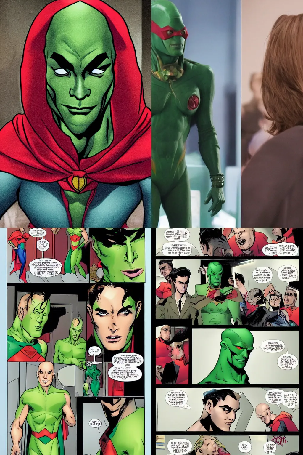 Prompt: martian manhunter impersonated Emma Watson