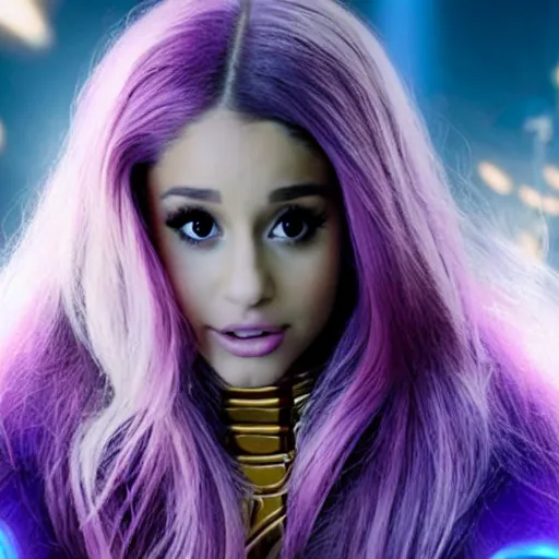 Image similar to ariana grande as a Thanos 4k