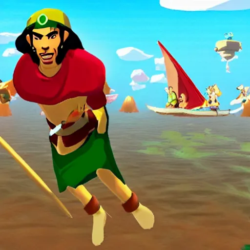 Image similar to Muammar Gaddafi!! in The Legend of Zelda! The Wind Waker