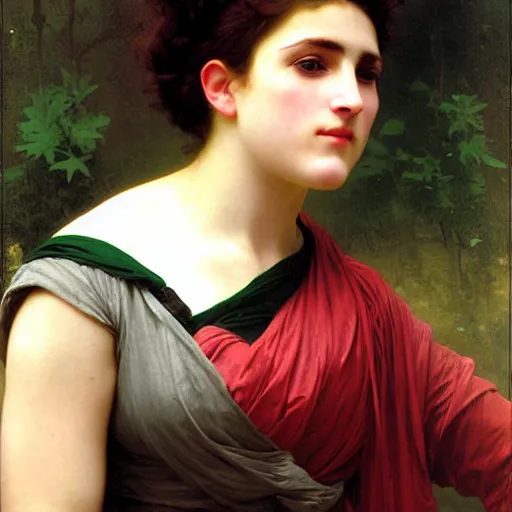 Image similar to solarpunk portrait of a butch woman by william adolphe bouguereau