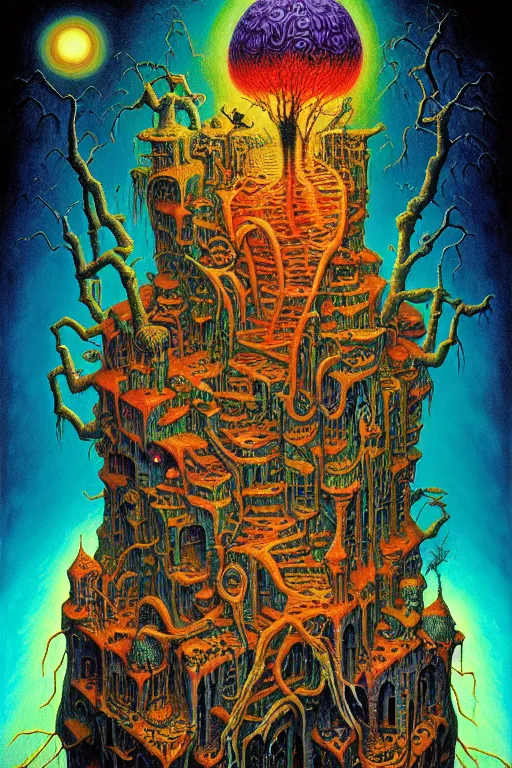 Image similar to a photorealistic painting of an isometric nightmare horror by johfra bosschart, lisa frank, dark fantasy art, high detail, trending on artstation