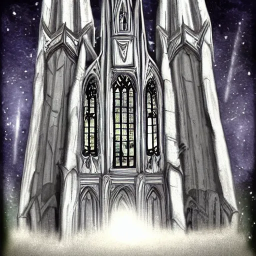 Prompt: gothic spaceship