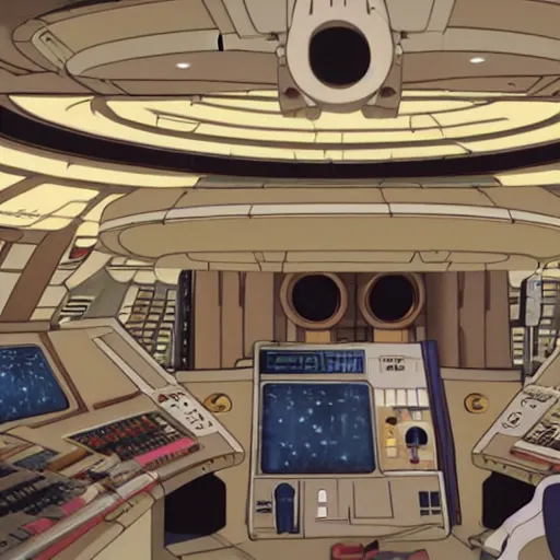 Image similar to ncc 1 7 0 1 starship enterprise in a studio ghibli movie