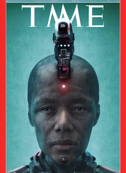 Prompt: TIME magazine cover, the coming AI singularity, 4k, 8k
