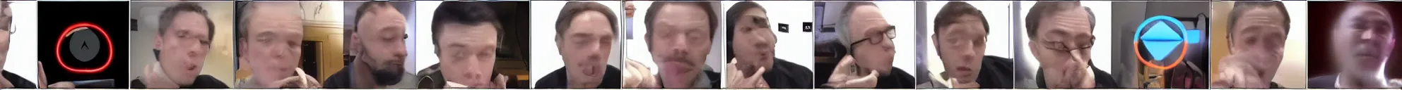 Image similar to 8 progressing consistent frames from a video of a man talking while a fire is behind him