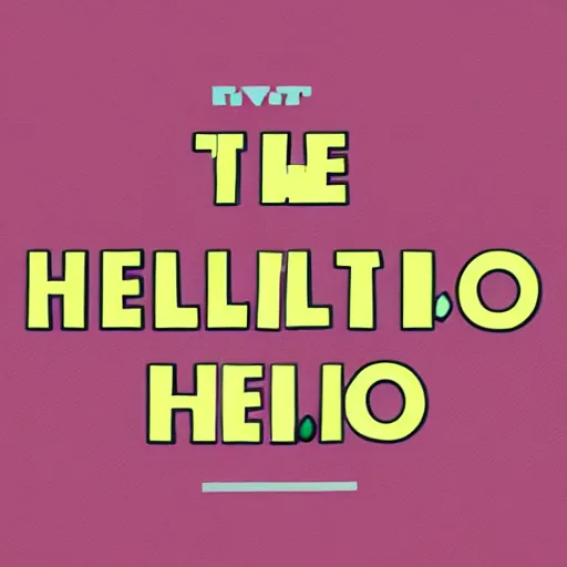 Prompt: the text hello