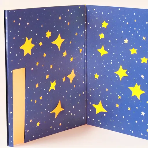 Image similar to Liminal space in outer space, pop-up book!!!