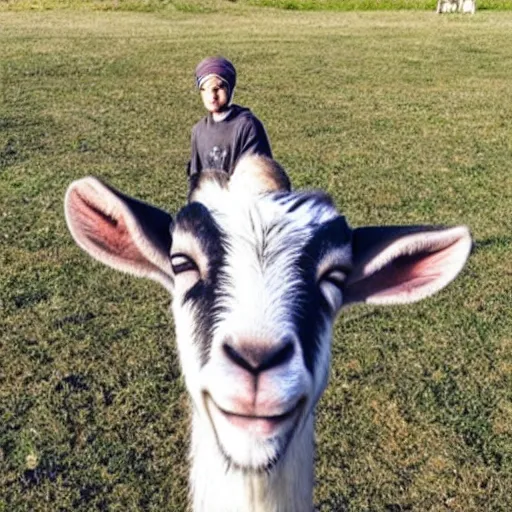 Image similar to justin bieber as a goat