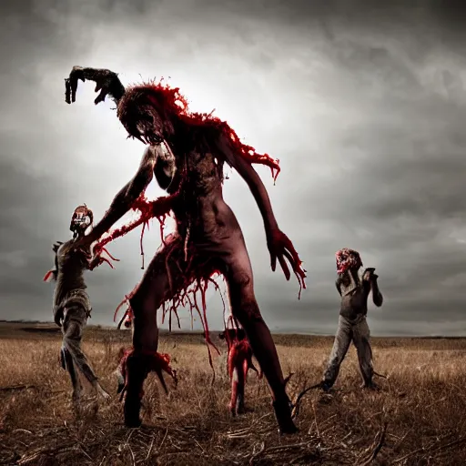 Prompt: zombie apocalypse by peter kemp, detailed