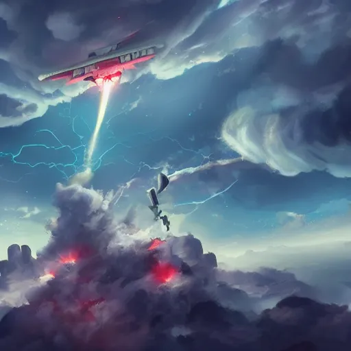 Prompt: 2 God having a battle in the sky , Trending on artstation