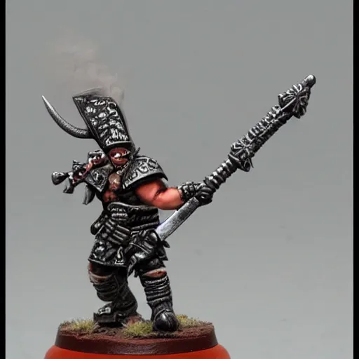 Image similar to warhammer fantasy axe wielding orc figurine