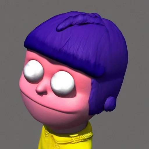 Image similar to 3 d model of ralph wiggum head