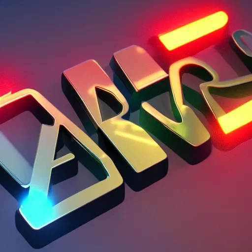 Prompt: chrome font saying HFNB, trending on artstation, blender, 3d