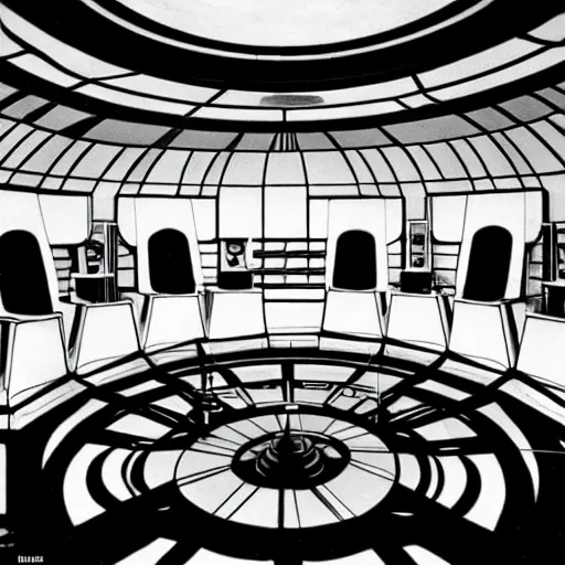 Image similar to Tardis console room, Art Deco style, by buckminster fuller and syd mead, intricate contemporary architecture, photo journalism, photography, cinematic, national geographic photoshoot