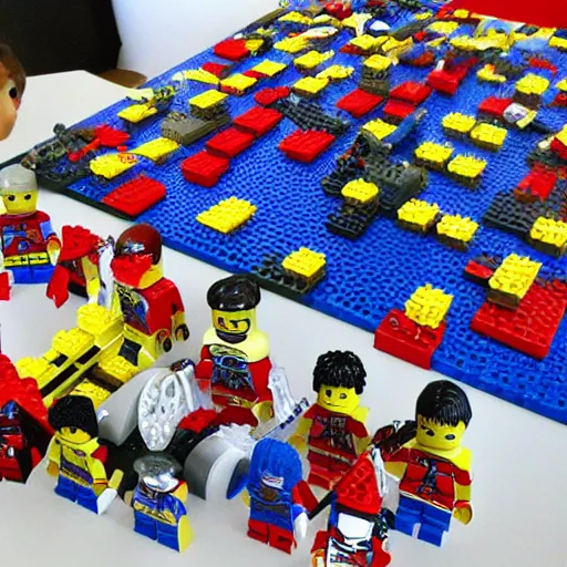 Prompt: civil war with legos