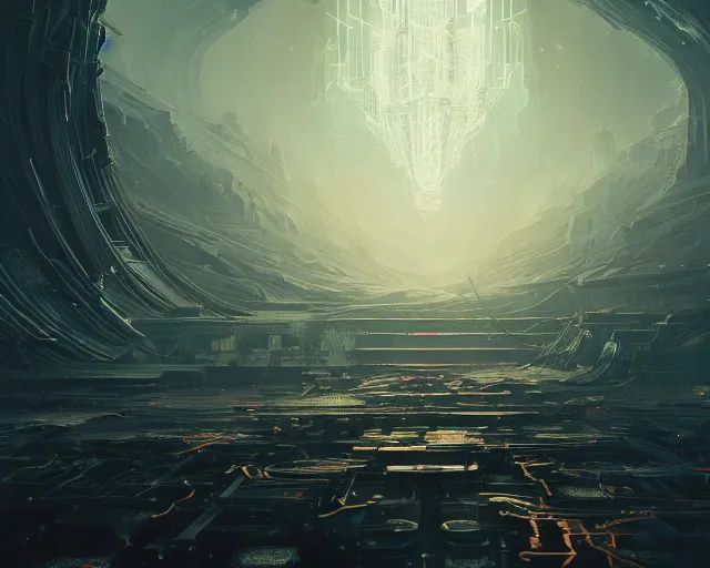 Image similar to the blight of the ascend armory, intricate abstract. intricate artwork, by tooth wu, wlop, beeple, dan mumford. concept art, octane render, trending on artstation, greg rutkowski very coherent symmetrical artwork. cinematic, key art, hyper realism, high detail, octane render, 8 k, iridescent accents