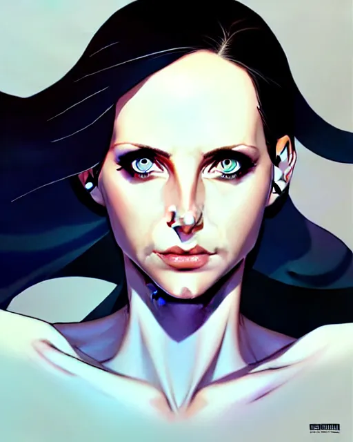 Image similar to artgerm, joshua middleton comic cover art, pretty sarah michelle gellar superhero, asymmetrical big black oval spot covering left eye from eyebrow to cheek, left eye spot only, very pale white skin, no spot right eye, white around right eye