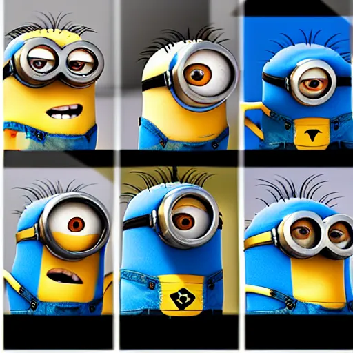 Image similar to icon pack based on minions ultra realistic