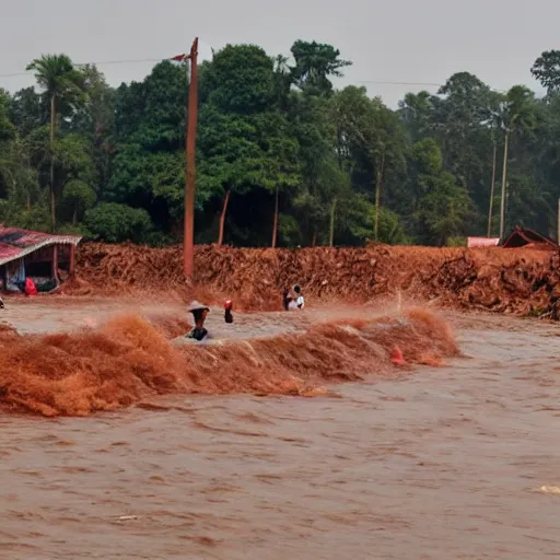 Prompt: Tsunami in Jharsuguda