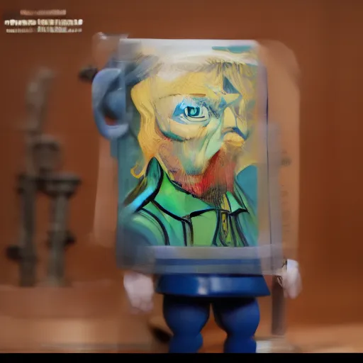 Image similar to vincent van gogh, stop motion vinyl action figure, plastic, toy, butcher billy style