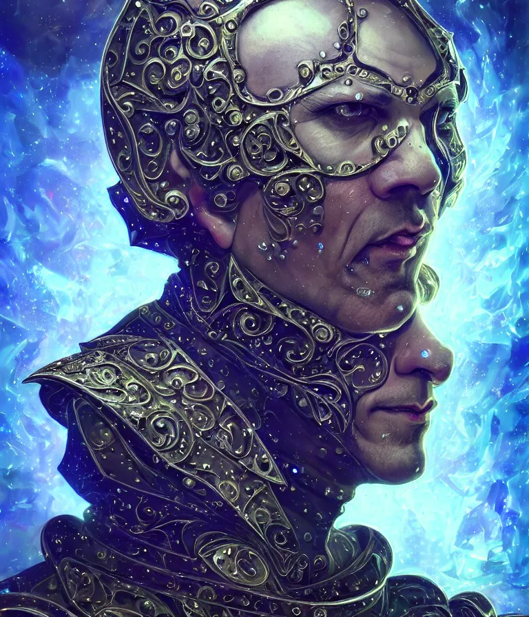 Image similar to front!!! shot of a court jester!!! character, mesmerizing fractal hypercubes, platinum cracked, dark holography!!!, future, metallic galactic, crystalline edges, polygonal, elegant, highly detailed, centered, (((artstation, concept art, jagged, sharp focus, artgerm, Tomasz Alen Kopera, Peter Mohrbacher, donato giancola, Joseph Christian Leyendecker, WLOP, Boris Vallejo))), ((raytracing)), mugshot!!!!!, ugly!!!!!!, octane render, nvidia raytracing demo, octane render, nvidia raytracing demo, octane render, nvidia raytracing demo, 8K, cinematic, masterpiece, fine portrait