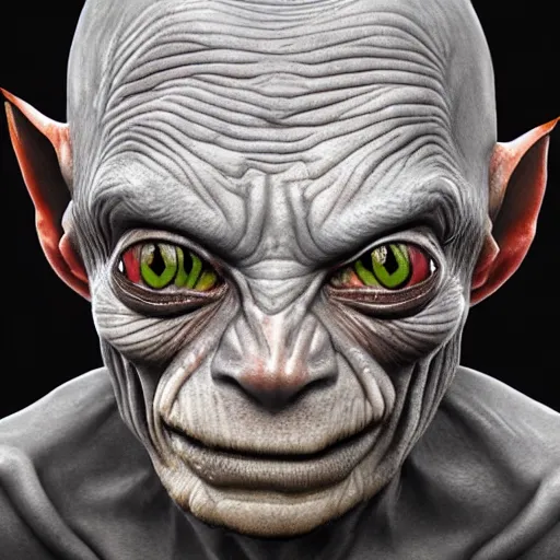 Prompt: gollum smeagol grotesque portrait, ultra detailed, ultra realistic