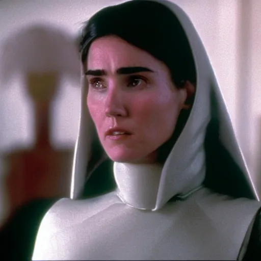 Prompt: a still of jennifer connelly in the empire strikes back (1980)