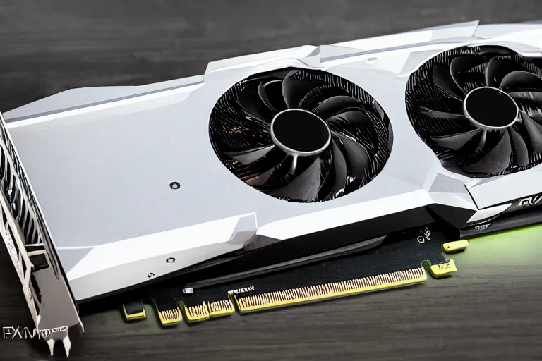 Image similar to an NVIDIA RTX A100 GPU graphics card