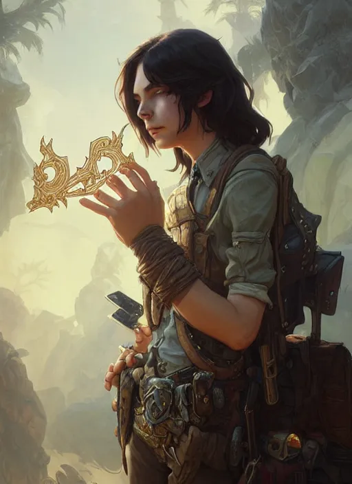 Image similar to carl grimes, d & d, fantasy, intricate, elegant, highly detailed, digital painting, artstation, concept art, matte, sharp focus, illustration, hearthstone, art by artgerm and greg rutkowski and alphonse mucha