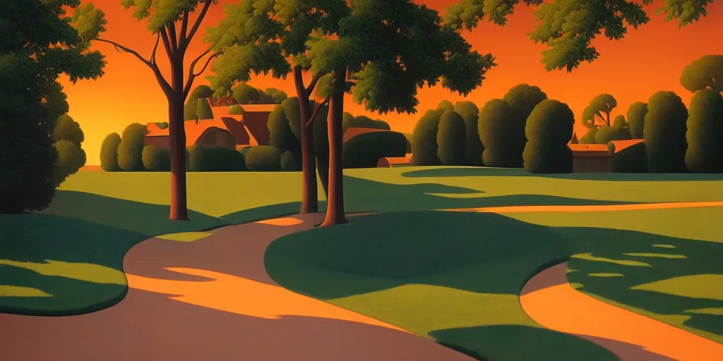 Image similar to dreaming, summer evening, kenton nelson